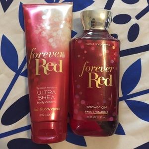 Bath & Body works forever red collection.